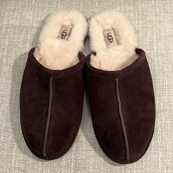 Uggs brown suede mens slippers shoes - Picture 1 of 5